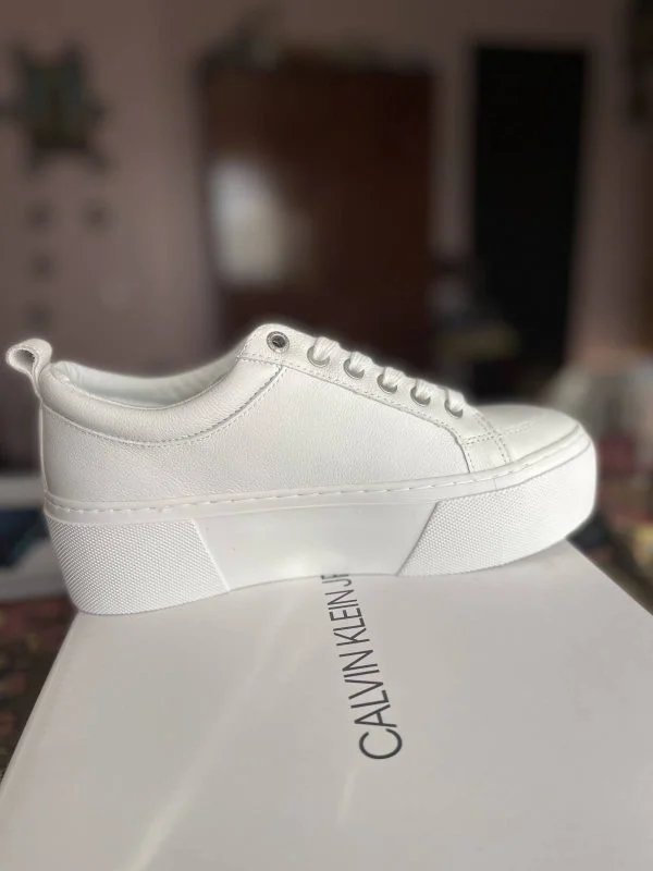 Sneakers Calvin Klein EU 39 | Alb, Piele naturală - Image 9