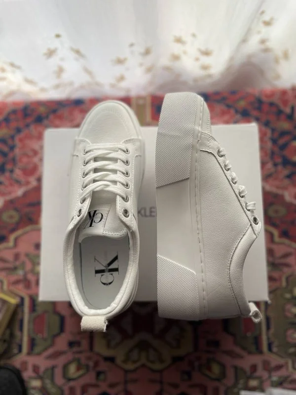 Sneakers Calvin Klein EU 39 | Alb, Piele naturală - Image 3