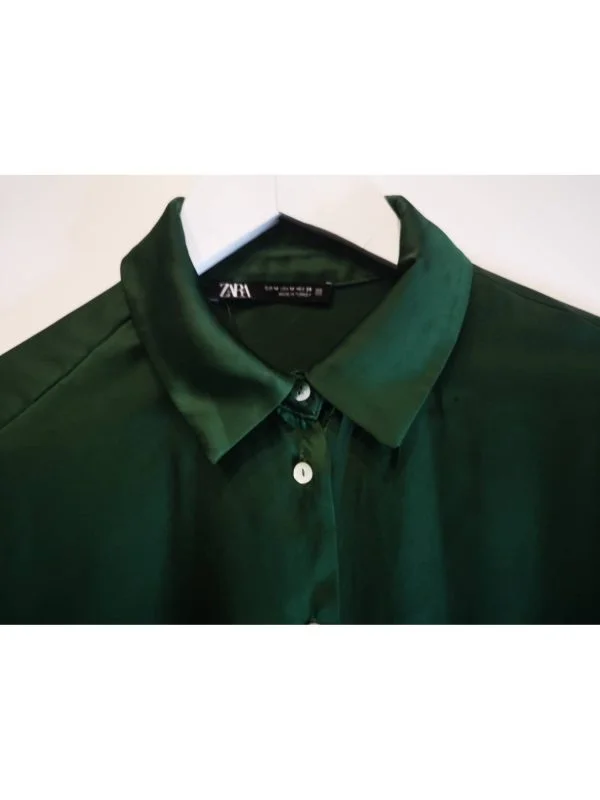 Cămașă Zara L | Khaki, Normal, Poliester - Image 4