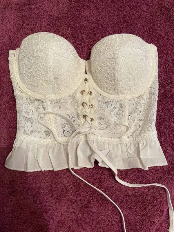 Top ASOS XS | Alb, Normal, Bumbac - Image 2