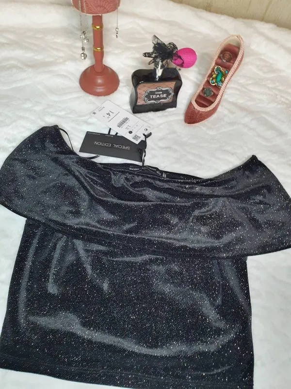 Bluză Bershka L | Negru, Normal, Poliester - Image 2