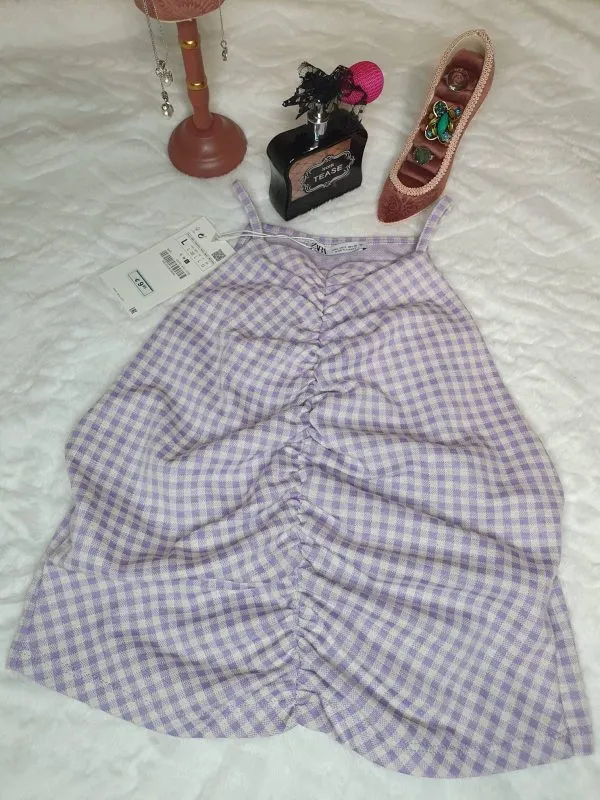 Top Zara L | Mov, Normal, Bumbac - Image 4