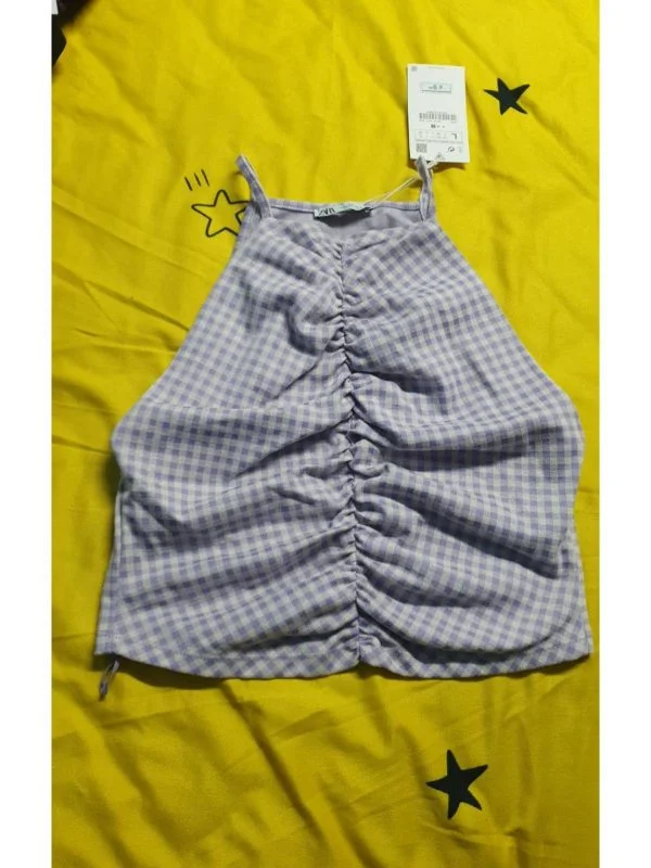 Top Zara L | Mov, Normal, Bumbac - Image 7