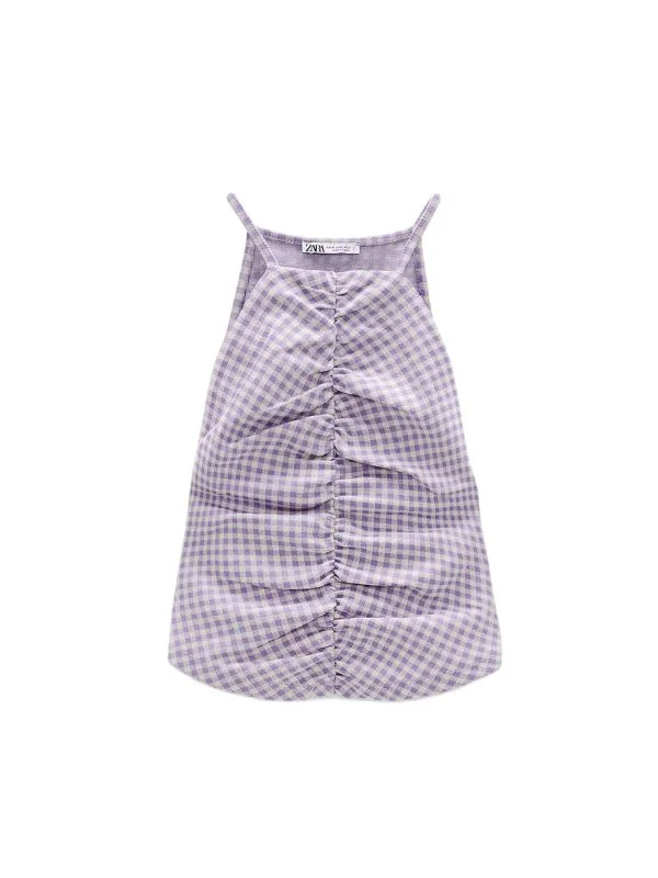 Top Zara L | Mov, Normal, Bumbac
