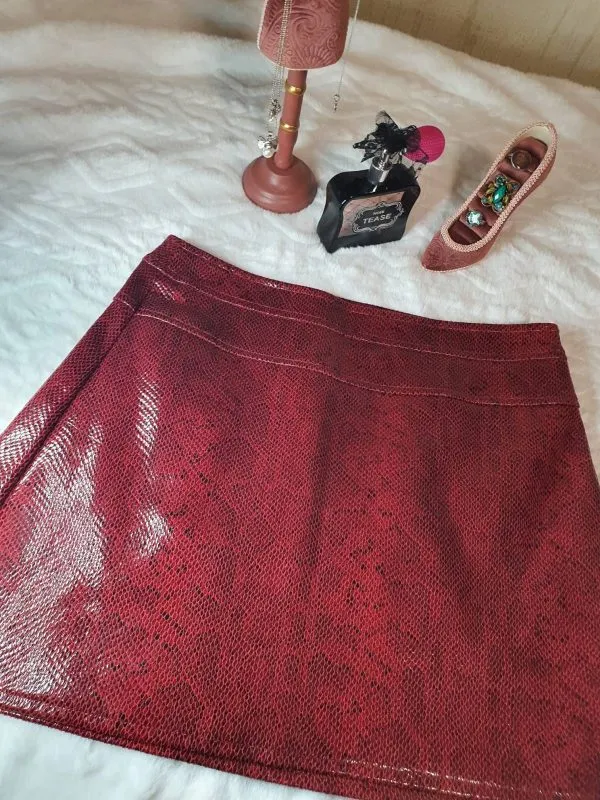 Fustă Zara M | Roșu, Mini, Poliester - Image 6