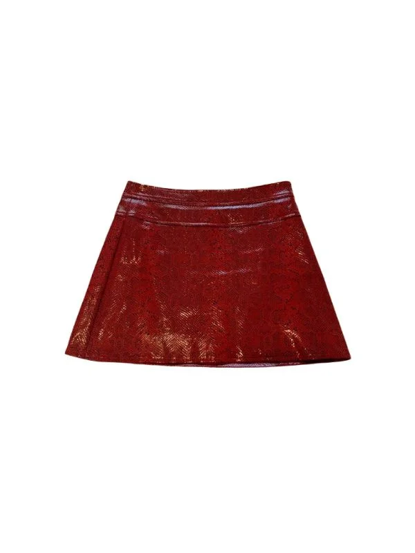 Fustă Zara M | Roșu, Mini, Poliester