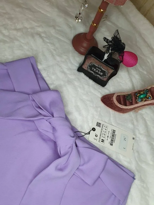 Fustă Zara M | Mov, Mini, Elastan - Image 4