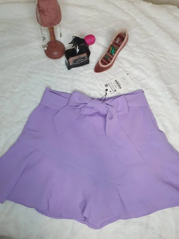 Fustă Zara M | Mov, Mini, Elastan - Image 2