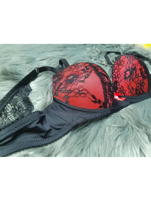 Sutien ROSA UNDERWEAR | Roșu, Dantelă, Vâscoză - Image 3
