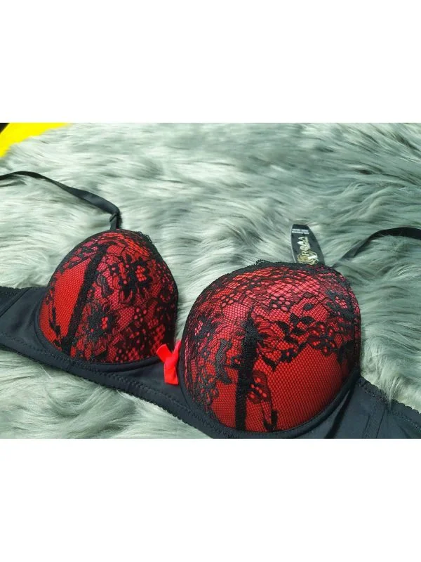 Sutien ROSA UNDERWEAR | Roșu, Dantelă, Vâscoză - Image 4