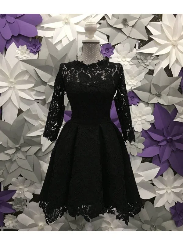 Rochie de seară CUSTOM MADE S-M | Negru, Midi - Image 2