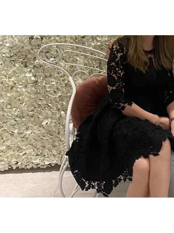 Rochie de seară CUSTOM MADE S-M | Negru, Midi - Image 6