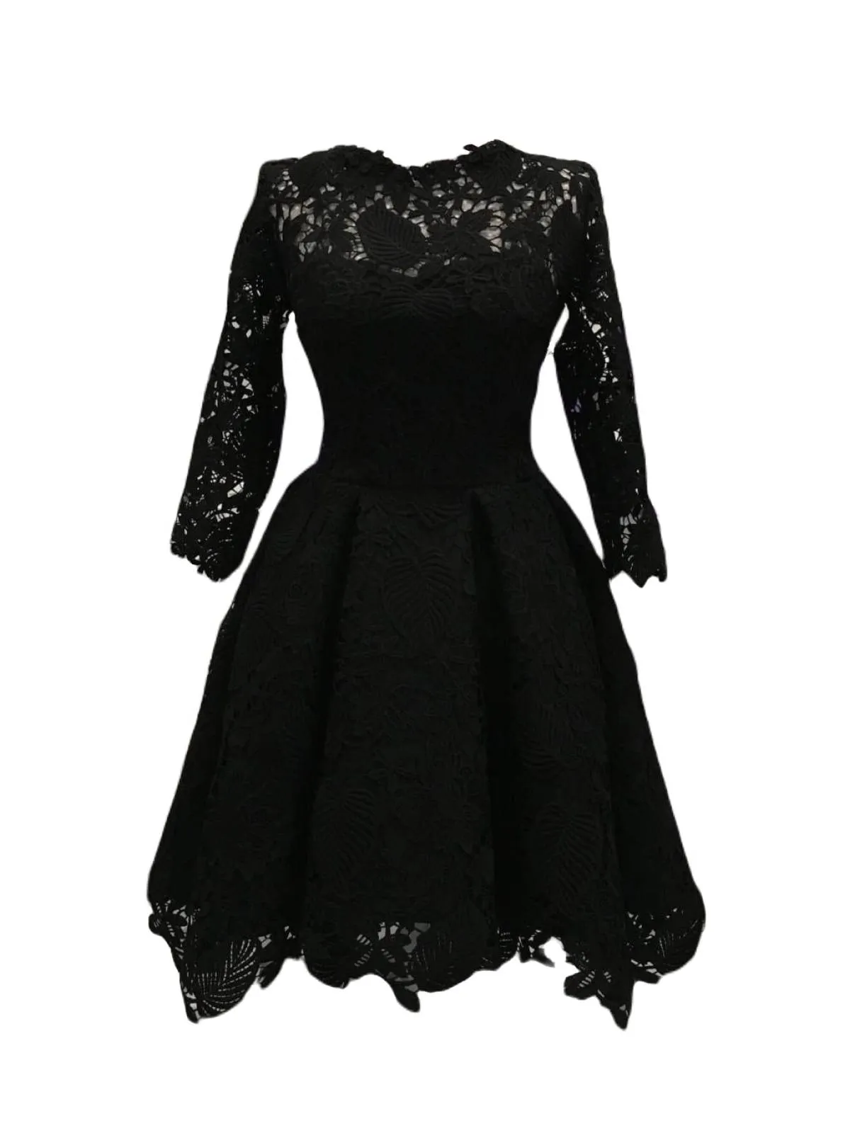 Rochie de seară CUSTOM MADE S-M | Negru, Midi