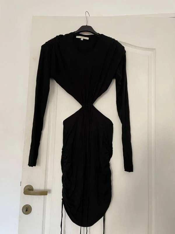 Rochie de seară MANURÍ XS | Negru, Mini, Vâscoză - Image 4