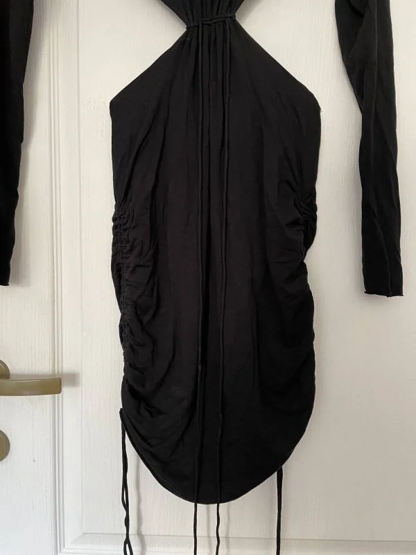 Rochie de seară MANURÍ XS | Negru, Mini, Vâscoză - Image 5