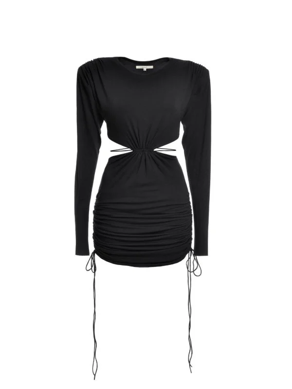 Rochie de seară MANURÍ XS | Negru, Mini, Vâscoză