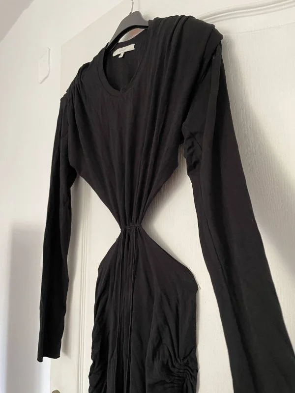 Rochie de seară MANURÍ XS | Negru, Mini, Vâscoză - Image 8