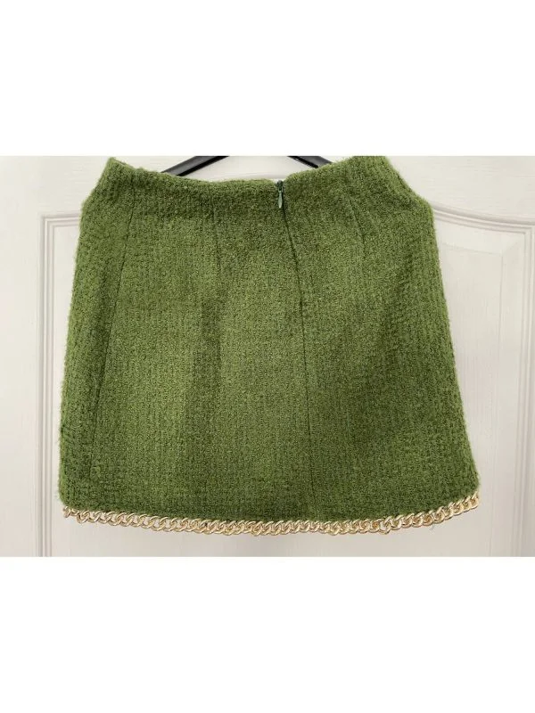 Fustă Zara XS | Verde, Mini, Tweed - Image 9