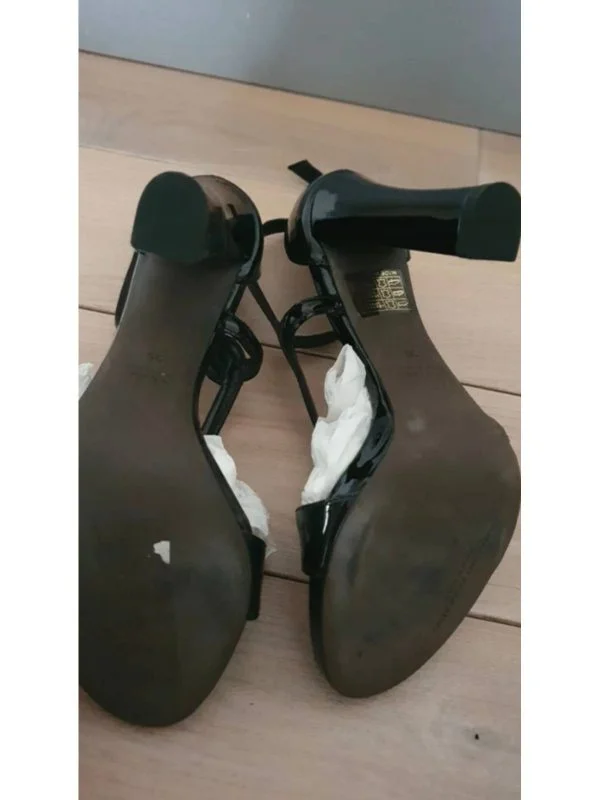Sandale cu toc ERMANNO SCERVINO EU 39 | Negru, Piele naturală - Image 5
