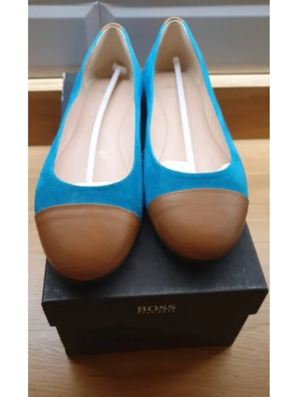 Balerini Hugo Boss EU 38.5 | Turcoaz, Piele naturală - Image 2