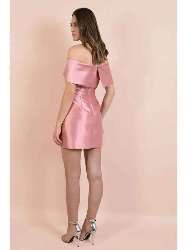 Rochie de seară Poema EU 38 | Roz, Mini, Poliester - Image 3