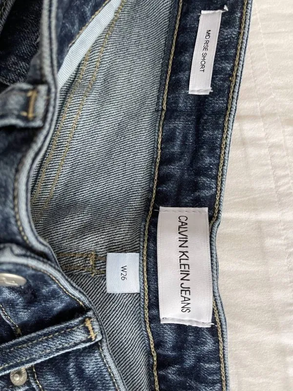 Blugi Calvin Klein S-M | Albastru, Scurți, Denim - Image 7