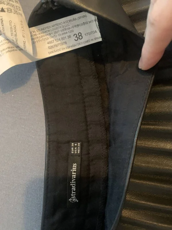 Fustă Stradivarius EU 38 | Negru, Midi, Piele ecologică - Image 7