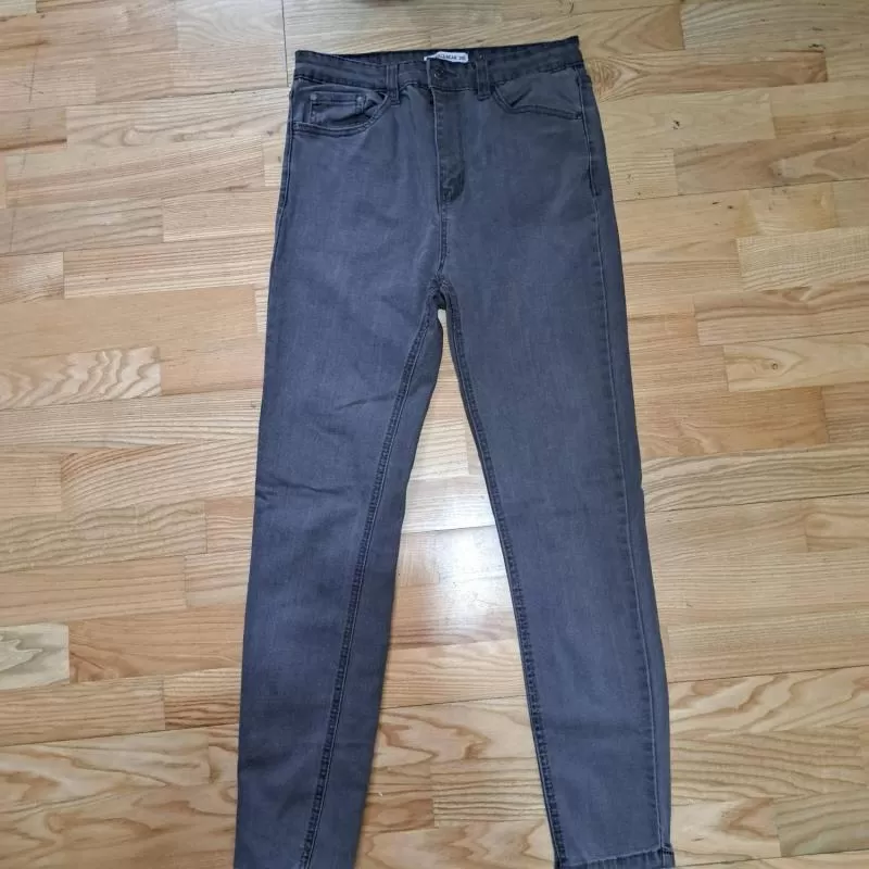 Blugi Pull&Bear XS | Gri, Lungi - Image 2