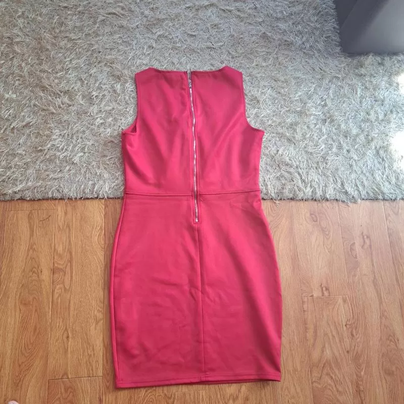 Rochie casual Amisu EU 40 | Roșu, Midi - Image 3