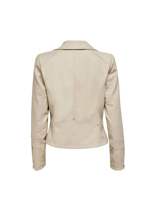 Geacă biker Only XS | Crem, Piele ecologică - Image 2