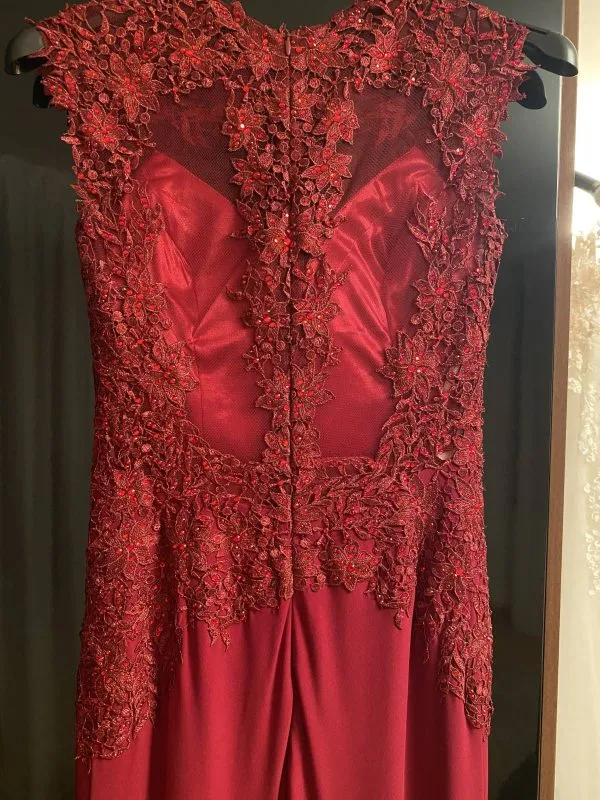 Rochie de seară BELLA SPOSA S | Burgundy, Maxi - Image 4