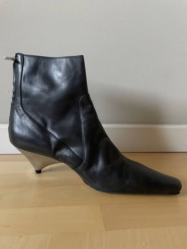 Ghete Zara EU 41 | Negru, Piele naturală - Image 8