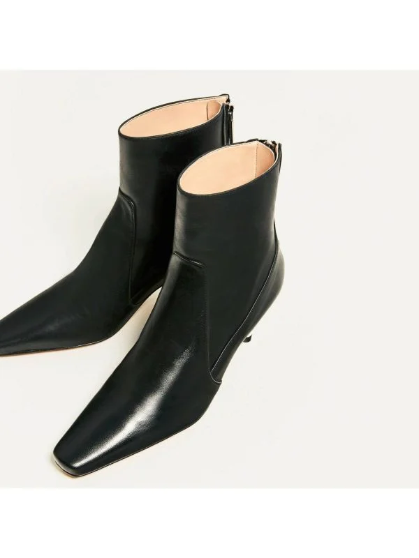 Ghete Zara EU 41 | Negru, Piele naturală - Image 2