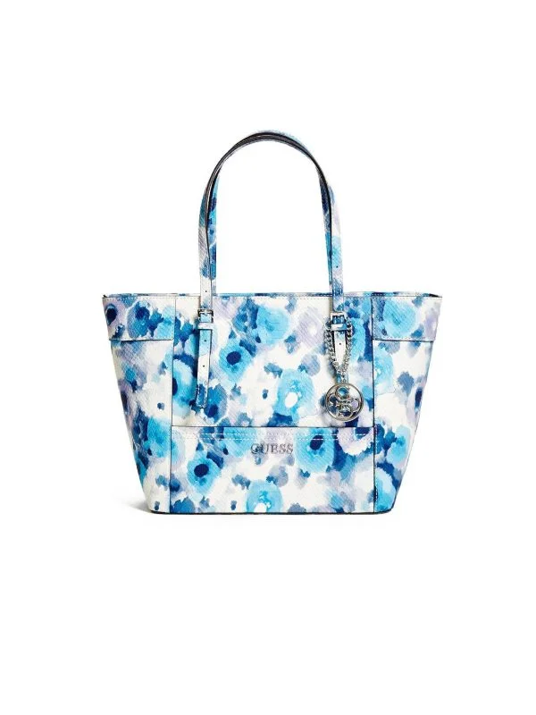 Geantă de umăr Guess | Bleu, Piele ecologică