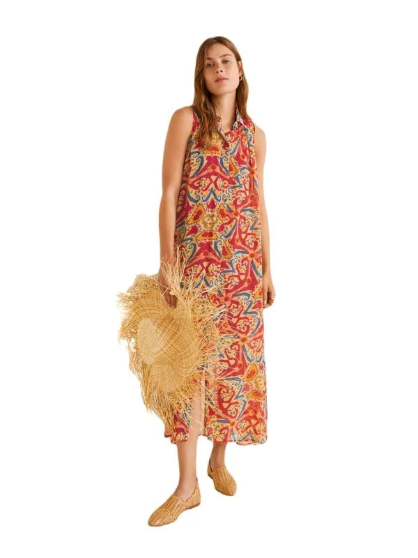 Rochie de plajă Mango M | Multicolor, Maxi, Poliester