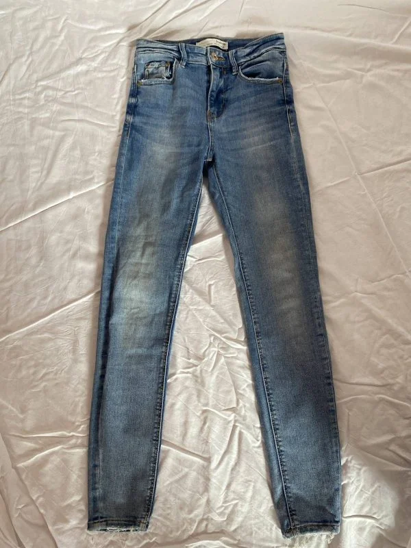 Blugi Stradivarius EU 34 | Albastru, Lungi, Denim - Image 6
