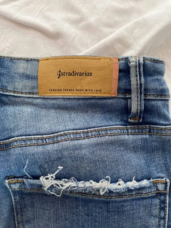 Blugi Stradivarius EU 34 | Albastru, Lungi, Denim - Image 5