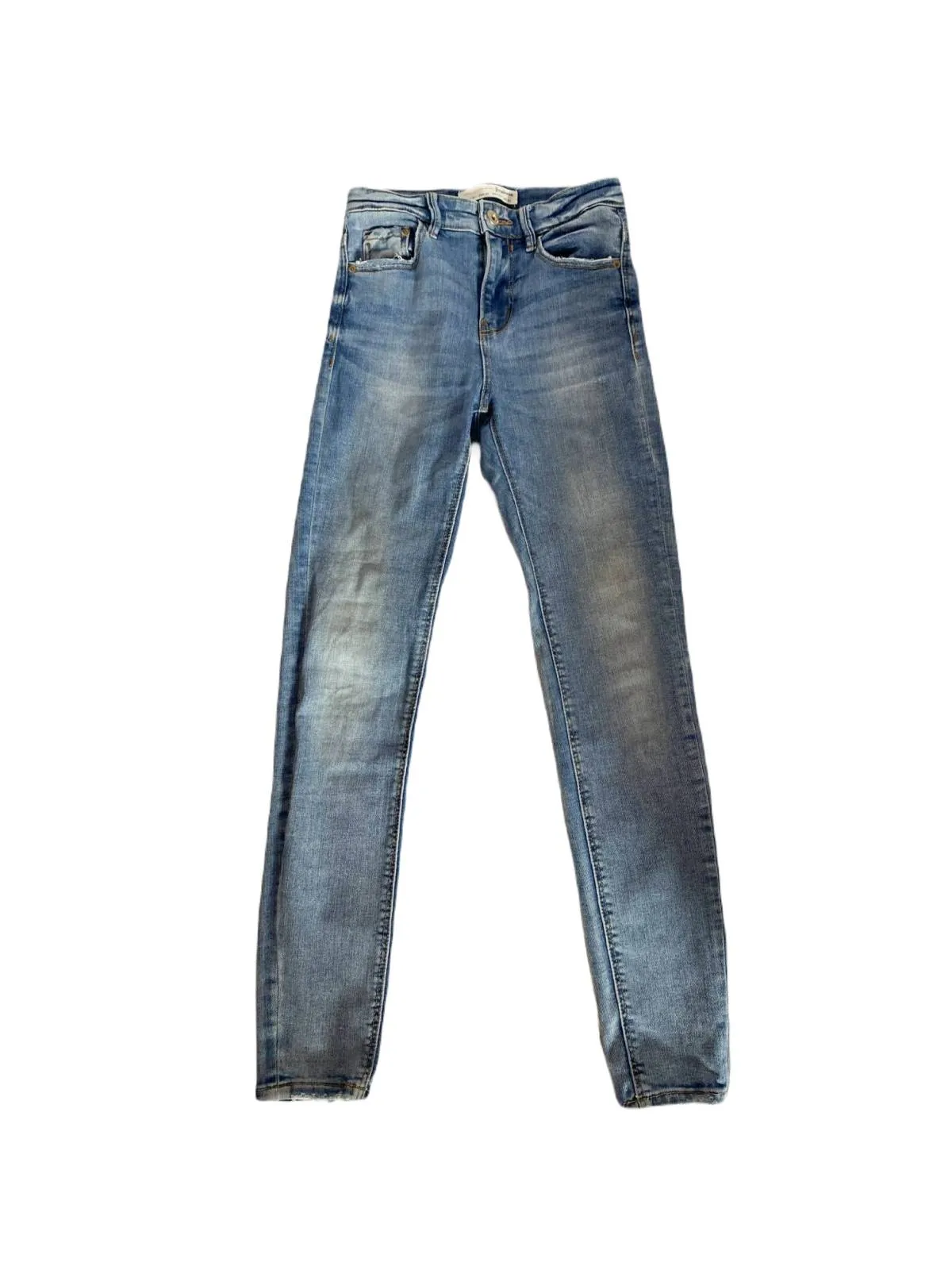 Blugi Stradivarius EU 34 | Albastru, Lungi, Denim