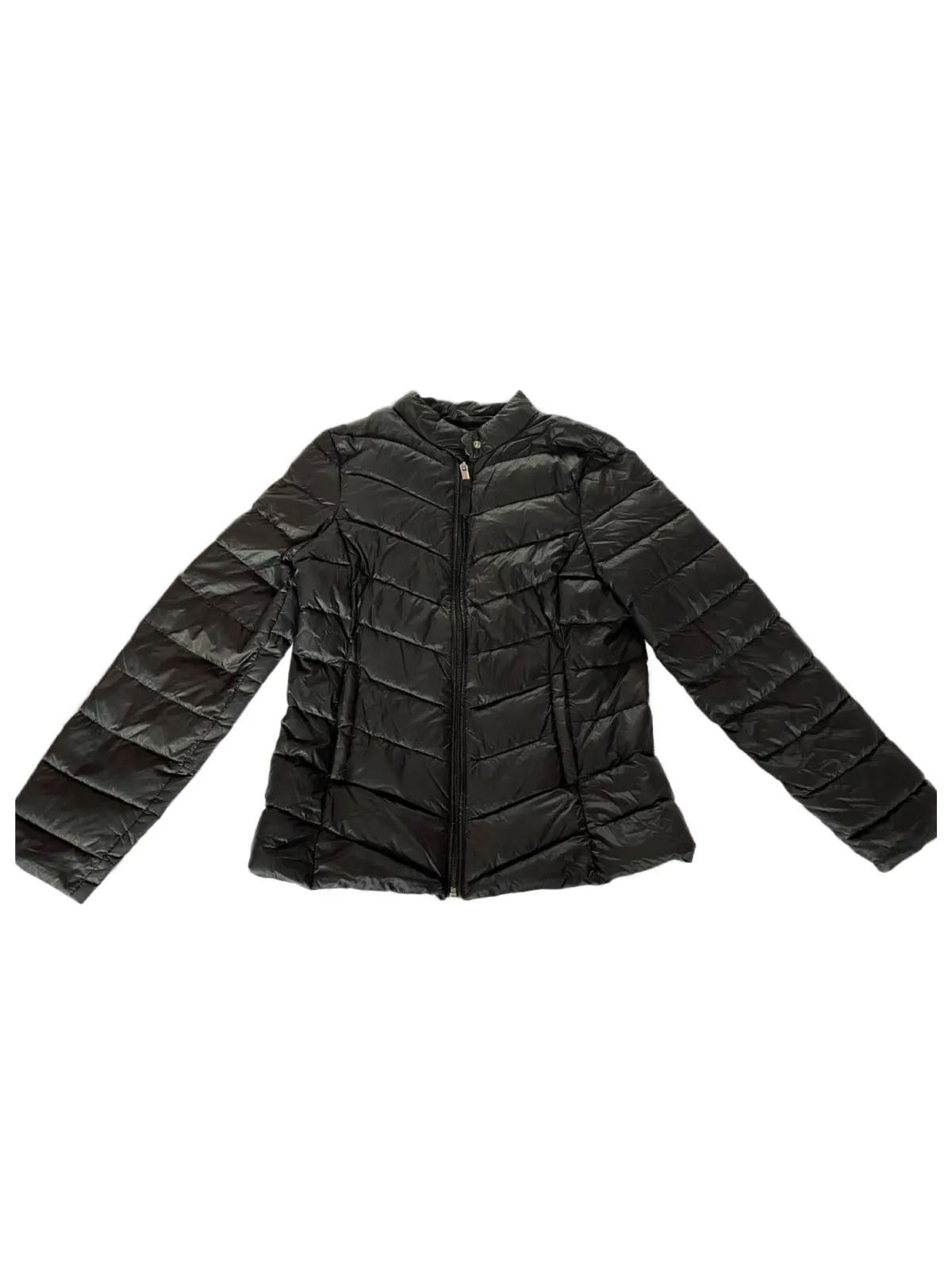 Geacă matlasată Stradivarius XS | Negru, Fără glugă, Poliamidă