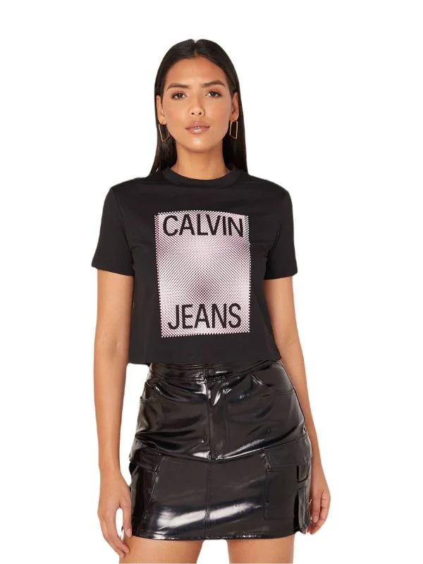 Top Calvin Klein XS | Negru, Normal, Bumbac