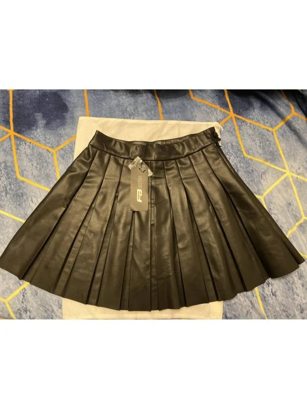 Fustă FB SISTER S | Negru, Mini, Piele ecologică - Image 5