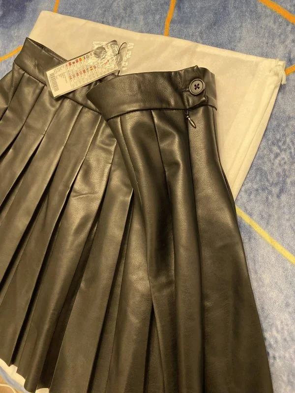 Fustă FB SISTER S | Negru, Mini, Piele ecologică - Image 2