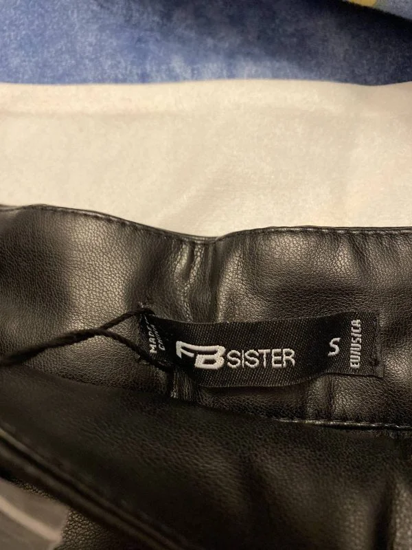 Fustă FB SISTER S | Negru, Mini, Piele ecologică - Image 4