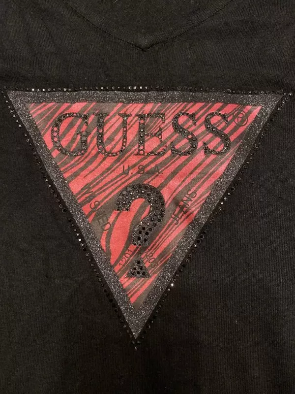 Pulover Guess XS | Negru, Normal, Regular fit, Vâscoză - Image 5
