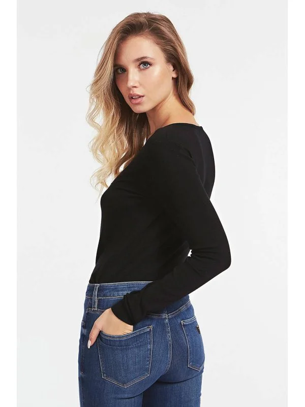 Pulover Guess XS | Negru, Normal, Regular fit, Vâscoză - Image 3