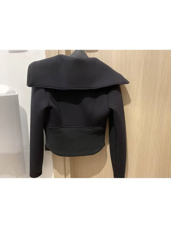 Jachetă Zara S | Negru, Fără glugă, Vâscoză - Image 6