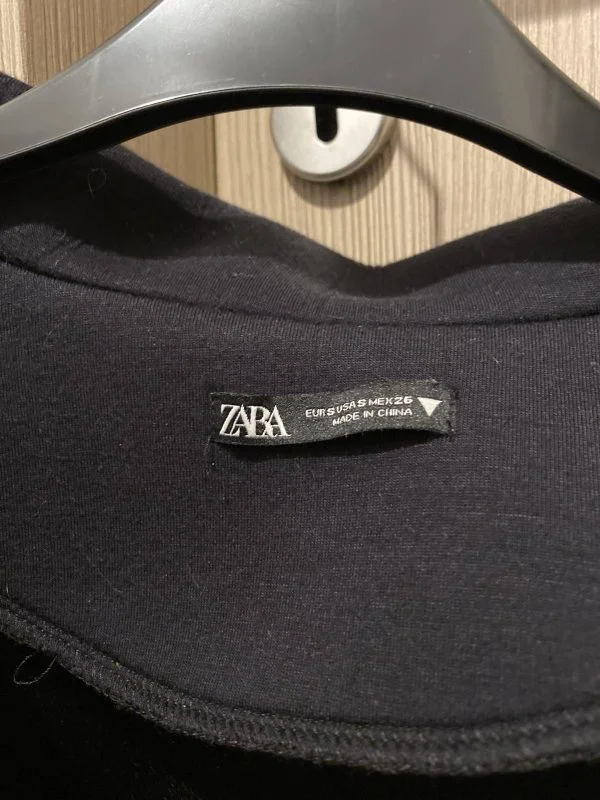 Jachetă Zara S | Negru, Fără glugă, Vâscoză - Image 8