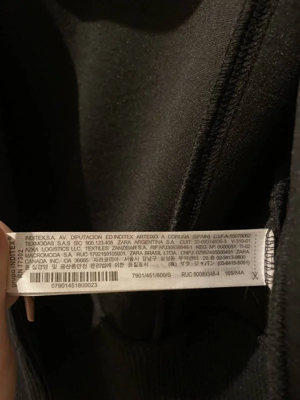 Jachetă Zara S | Negru, Fără glugă, Vâscoză - Image 9