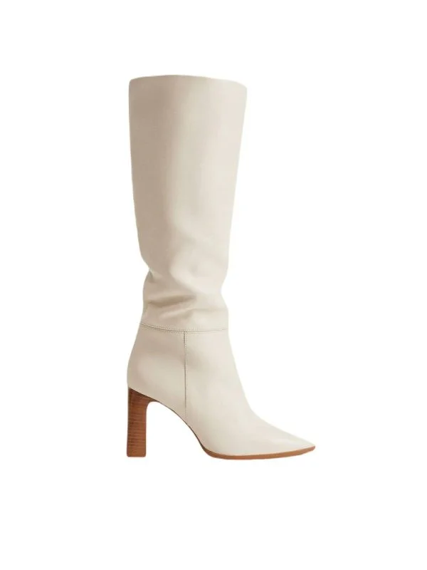 Cizme Mango EU 36 | Bej, Piele naturală