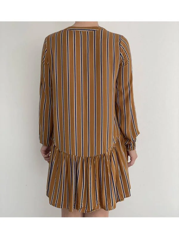 Rochie casual Bershka XS | Portocaliu, Midi, Bumbac - Image 5